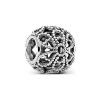 Pandora Charm Moments Offen Gearbeitetes Metallperlen-Blüten -Eheringe Verkaufsladen 86384310