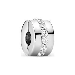 Pandora Charm Timeless Klare Funkelnde Linie Clip -Eheringe Verkaufsladen 88189256 2