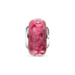Pandora Charm Moments Wellenförmiges Lachsfarbenes Murano-Glas -Eheringe Verkaufsladen 88203836 2