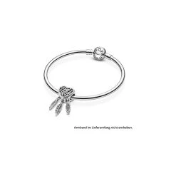 Pandora Charm Moments Offen Gearbeitetes Herz & Drei Federn Traumfänger -Eheringe Verkaufsladen 88205782 4