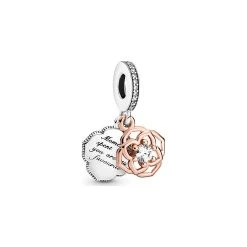 Pandora Charm Timeless Zweifarbige Rose