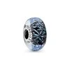 Pandora Charm Moments Welliges Dunkelblaues Ozean Murano-Glas -Eheringe Verkaufsladen 88271432