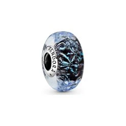 Pandora Charm Moments Welliges Dunkelblaues Ozean Murano-Glas