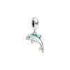 Pandora Charm Moments Schimmernder Delfin -Eheringe Verkaufsladen 88271441